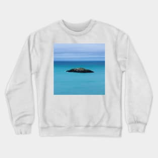 Cute tiny island off the coast of Anglesey, North Wales Crewneck Sweatshirt